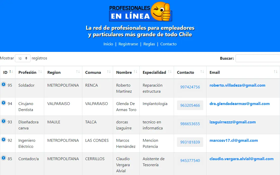 Servicios profesionales